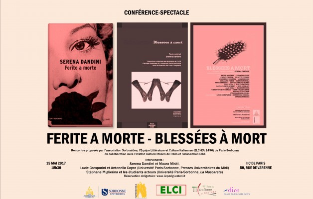 15/5 conferenza-spettacolo intorno a Ferite a morte a PARIGI, presso l’Istituto Italiano di Cultura.